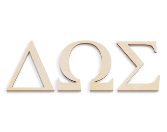 Greek Letters Cutout - Wood Greek Alphabet Letters - Sorority Fraternity Letters - Wooden Greek Letters Wall Decor