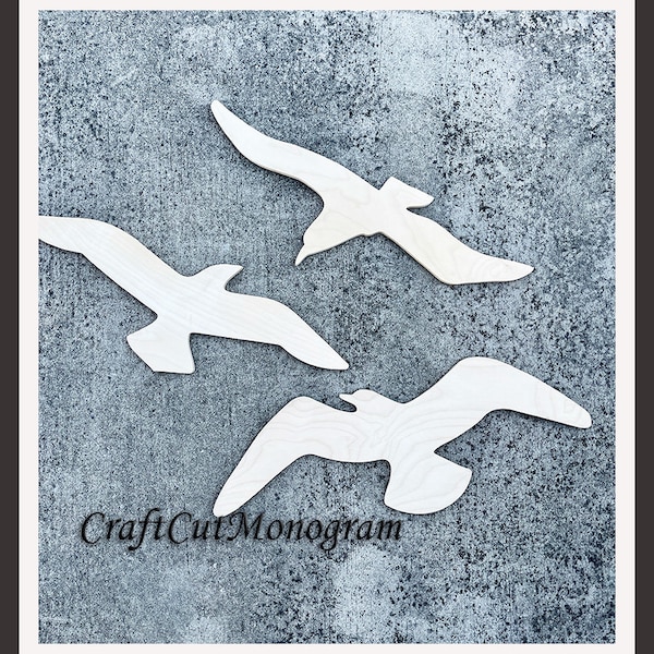 Seagulls Beach Decor see birds, wooden seagull wall decor, nursery decor, wall hanging, rustic wall decor, wood wall art