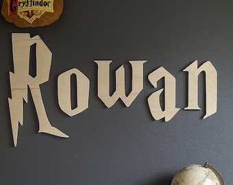 Personalized Harry Potter-Inspired Wooden Name Sign – Custom Wizard Name Wall Decor for Kids Room or Nursery, Unique Personalized Gift