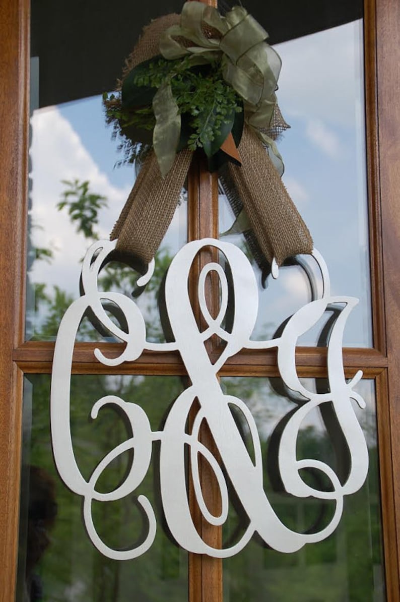 Wooden Monogram Wall Hanging Monogram Wall Decor Unpainted Etsy