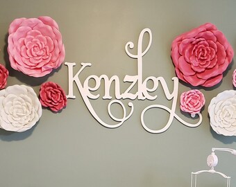 Wood Name Wall Sign Cutout - Personalized Name Wall Décor - Baby Room Wall Sign - Wooden name centerpiece - Birthday Gift Decor
