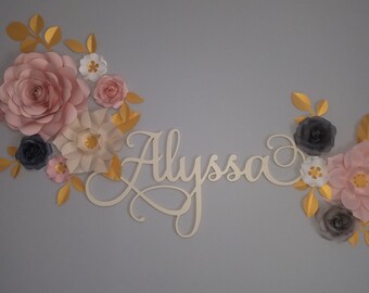 Custom Name Sign - Wooden Name - Baby Nursery Decor - Dorm Room Wall Hanging - Custom Name Wall Decor - Painted Wooden Name - Aria Name