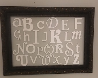 Wooden Alphabet Wall Letters - Small Alphabet Wall Décor - Baby Nursery Décor - Wall Hanging Art - ABC Letters
