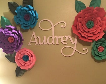 Nursery Wall Decor - Wood Name Sign - Girl Nursery Decor - Baby Shower Name Reveal - Custom Name Cutout - Personalized Name