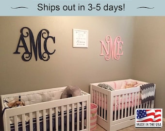 Wood Monogram, Wooden Monogram Wall Hanging, Wooden Monogram, Wall Art, Initial monogram,Wedding Decor, Nursery Decor,All Sizes, Wall Sign