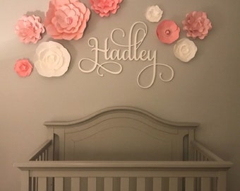 Custom Name Sign - Wooden Name - Baby Nursery Decor - Dorm Room Wall Hanging - Custom Name Wall Decor - Painted Wooden Name - Aria Name