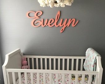 Custom Wooden Name - Wall Hanging Name Sign, Name Wall Art, Name Sign for Nursery, Wall Hanging Letters, Large Wood Name Sign, Name Wall Art