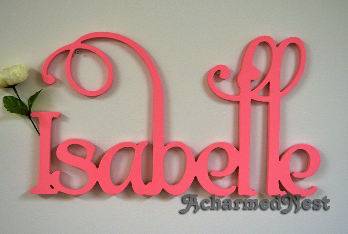 Wooden Name Sign for Nursery Wall Hanging Custom Name for Etsy