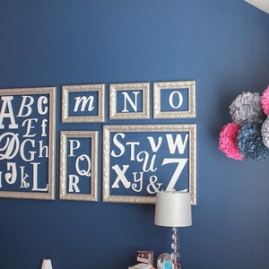 Wooden Alphabet Letters Set, PAINTED, Wall Hanging, Nursery Decor, Alphabet  Wall, ABC Wall 