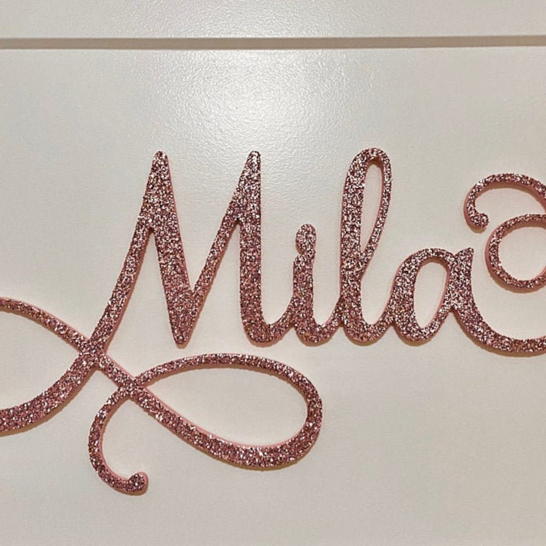 Gold Nursery Name Sign Baby and Kids Nursery Decor Wall Etsy