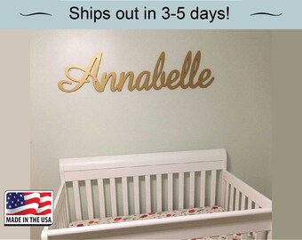 Large Wall Letters, Baby Nursery name, Custom Name, Girl Nursery Decor, Wooden name Sign Wall Hanging, Nursery Name Sign, GOLD Glitter Name
