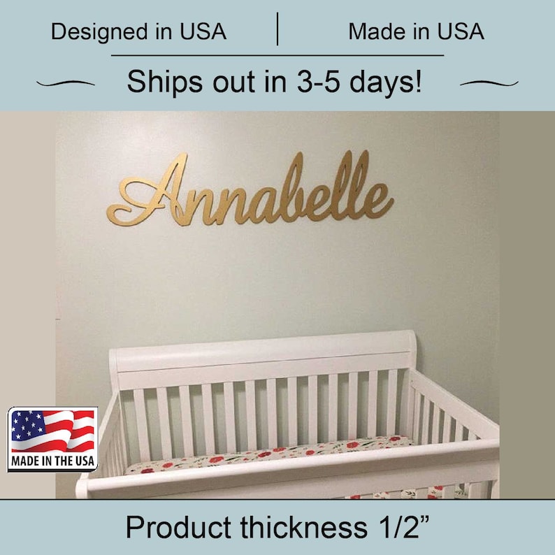 Large Wall Letters Baby Nursery name Custom Name Girl Etsy
