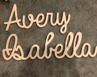 Wooden Script Name-Word-Phrase-Wooden Name for Kids or Baby Room Decor-Kids Personalized Wooden Name Signs, Wooden Name Sign