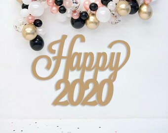 Happy New Year Sign - Happy 2022 - Backdrop Decor Sign - Party Decor - Wall Hanging Sign - Home Decor
