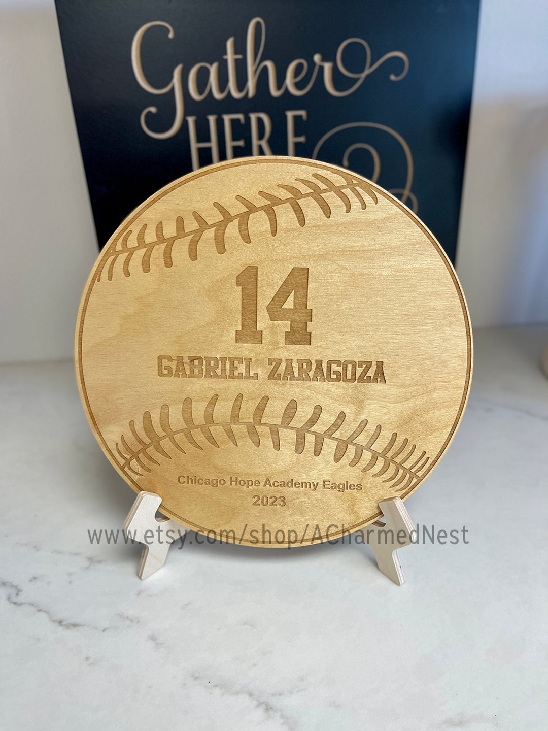Wood Baseball Plaques Engraved Coach's Baseball/softball Plaque