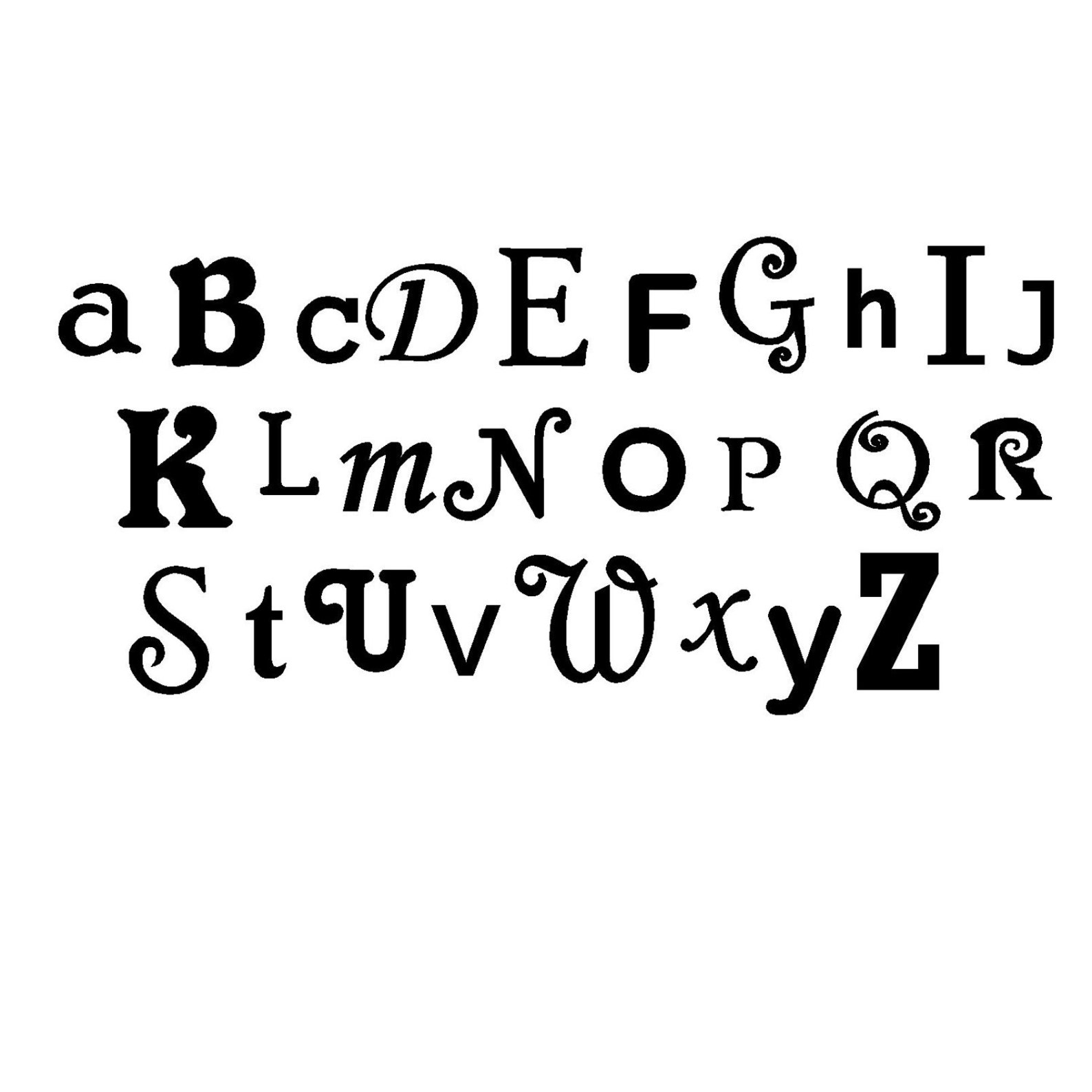 Alphabet Letter Set Painted Letters Nursery Wall Decor Etsy