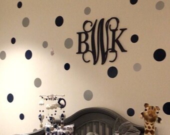 24 x 30 Large Wood Monogram, Painted Monogram Block Vine Monogram, Monogram Wall Hanging, Wedding Monogram, Wooden Letters, Nursery Decor