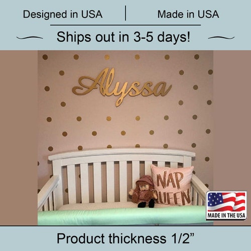 Baby Nursery Name Girl Nursery Decor Wooden Name Sign Wall Etsy