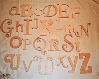Wooden Letter Alphabet, Unfinished Various font,s Various size, Letters Children's Decor- at the BEST Price, Playroom Decor, ABC game, Wood