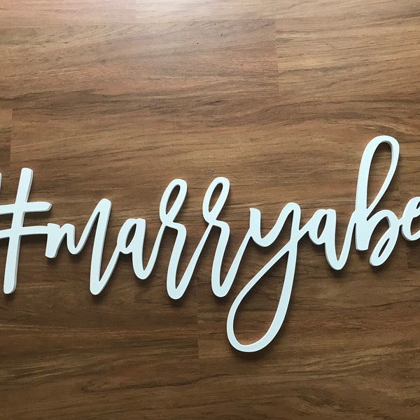 Custom Hashtag Sign Cutout , Personalized Hashtag Sign, Personalized Wood Name Sign, Wooden Sign with Unique Hashtag