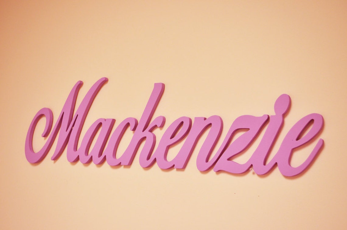 Wall Decor Wooden Name Letters for Nursery Wooden Name Sign Etsy