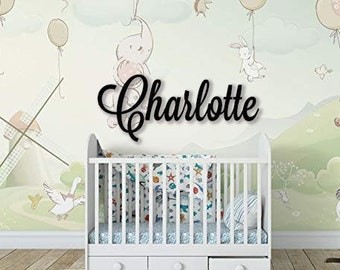 Wooden Name Sign - Nursery Wall Hanging - Wood Name Cutout - Large Name Above Crib - Baby Name - Baby Shower Gift - Baby Shower Decor