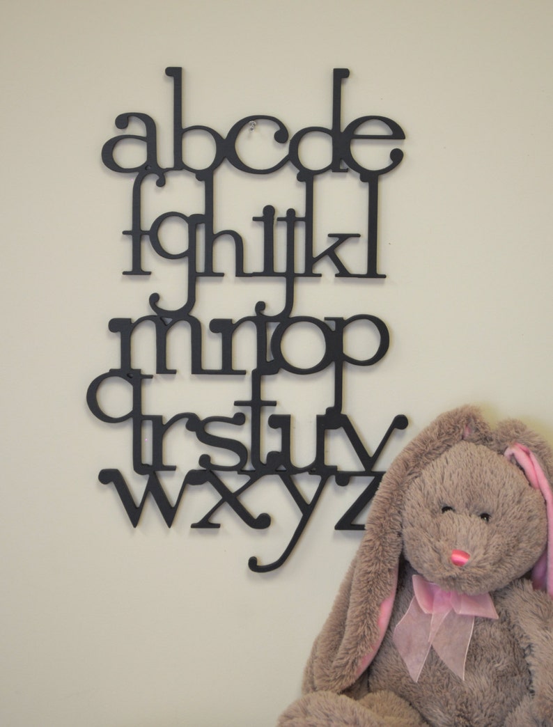 Wooden Alphabet Set Wooden Wall Letters for Nursery Kids Etsy