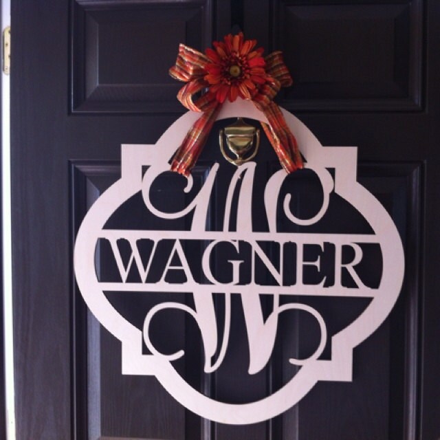 Custom Wooden Last Name in Quatrefoil Unpainted Wood Letters Etsy