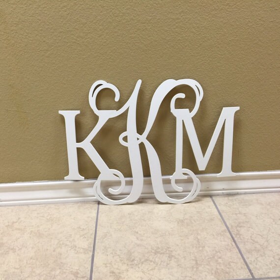 Monogram Wall Art Hanging Letters For Nursery Wooden