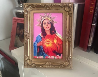 Our Lady Lana kitsch religious print only 6x4”