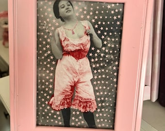 Vintage pink bloomers print 6x4”