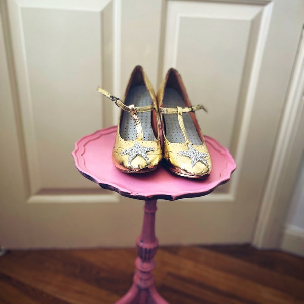 Gold and silver Mary-Jane heels with silver star size 6