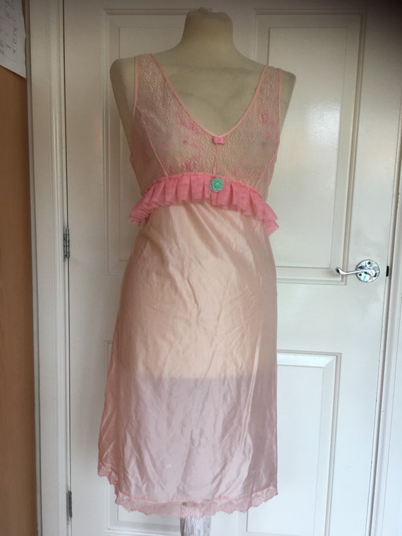 baby pink slip dress