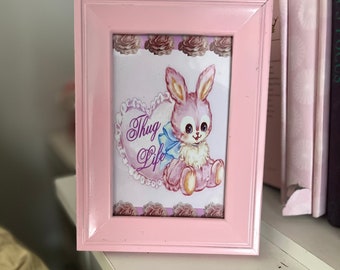 Thug life bunny kitsch print