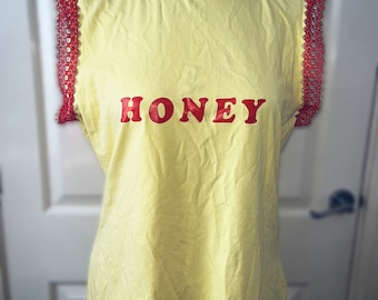 Yellow and red Honey tshirt size large