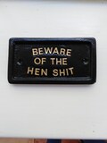 Beware of the Hen Sh1t (SQUARE), door sign, poultry keeping, hatching eggs,