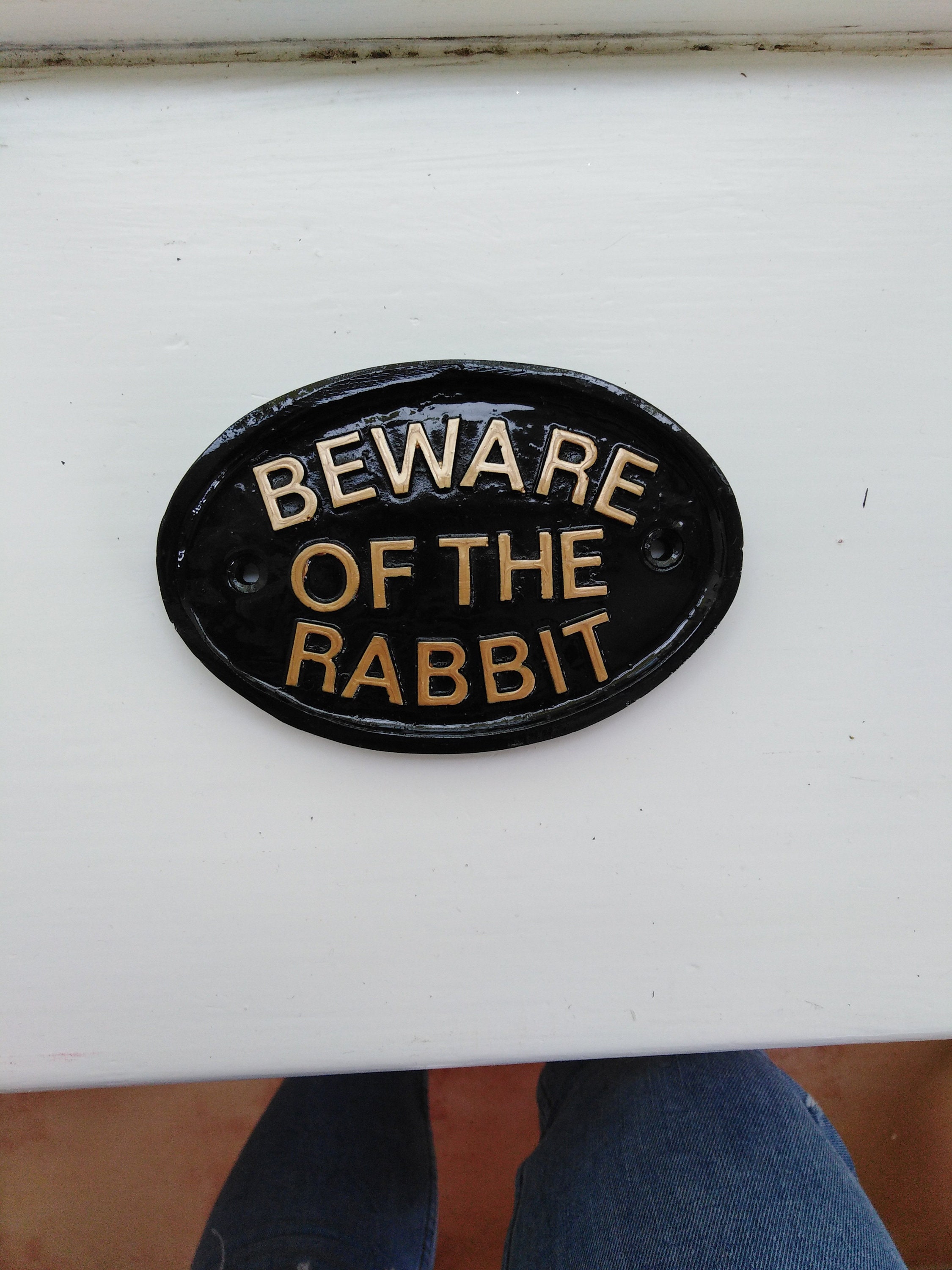 Beware of the Rabbit - Etsy
