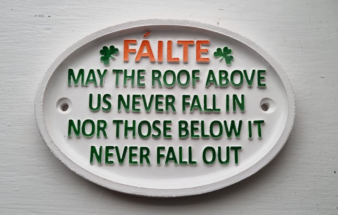 Handmade Failte Sign: Irish Proverb Resin Plaque - Etsy