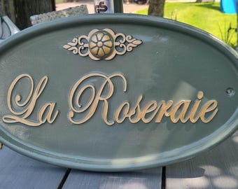 Dirección/Número de casa - Estilo Roseraie Verde Salvia