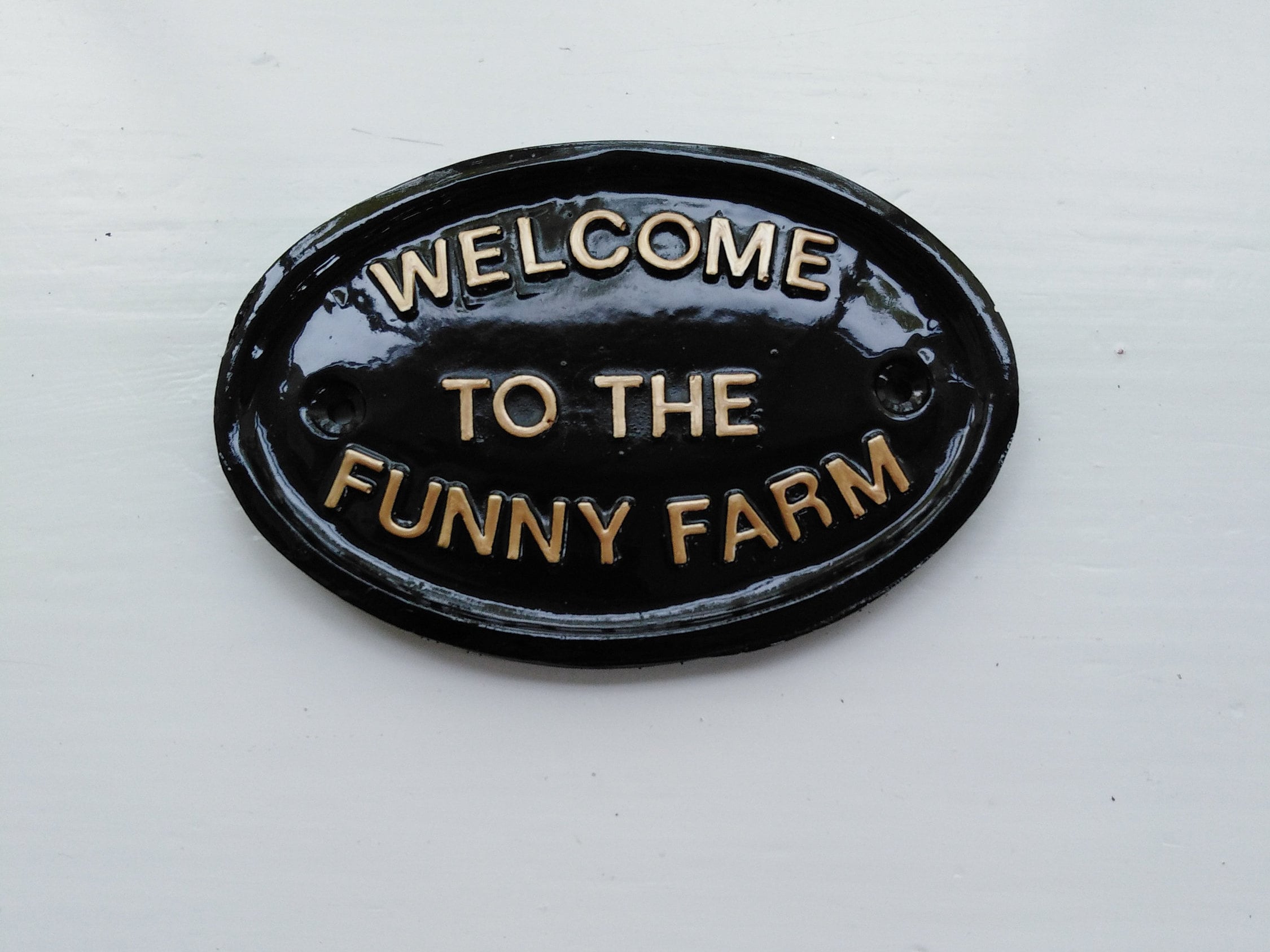 Hühnerschild „Welcome To The Funny Farm“ – Metallschild 20,3 X 30,5 Cm, Wetterfest, Lustige Hühnerfarm-Dekoration Für Garten & Hof