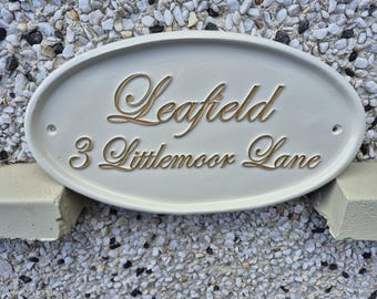 Dirección / Número de Casa - Estilo Roseraie Bisque en color Marfil