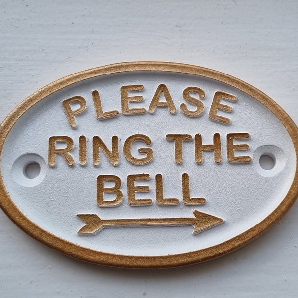 Ring the bell ,Arrow Right ,Gold and White