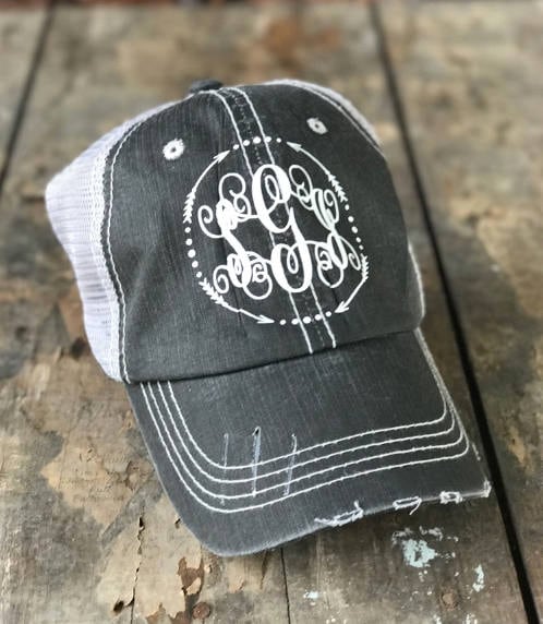 women's monogrammed ball caps
