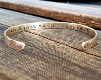 Mother of the Bride Gift Wedding Party Gift A Bride Today Your Little Girl Forever Mother of the Bride Bracelet Wedding Party Gift For Mom