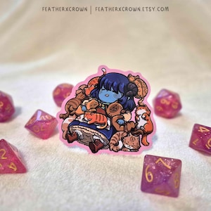 Critical Role: Mighty Nien Jester and Caleb&#39;s Tower Cats Stickers