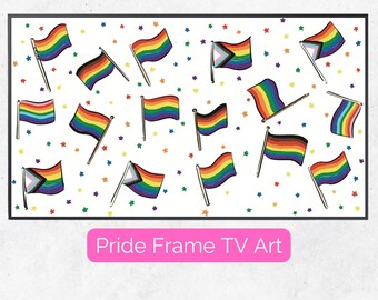 FRAME TV Art, Pride Flag Queer Art Samsung Frame TV Art, Regenbogenflaggen Digitaler Download Pride Art TV