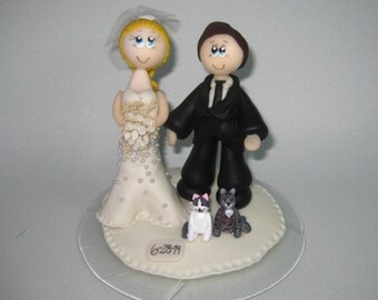 Cat wedding cake topper, cat cake topper