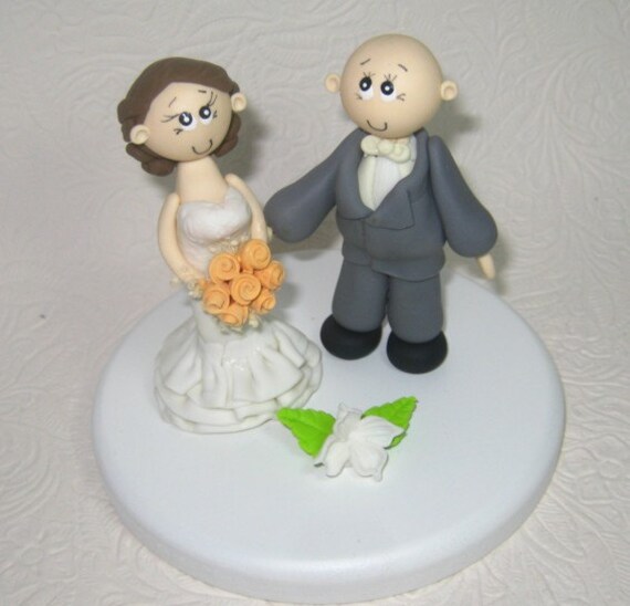 wedding toppers bald groom