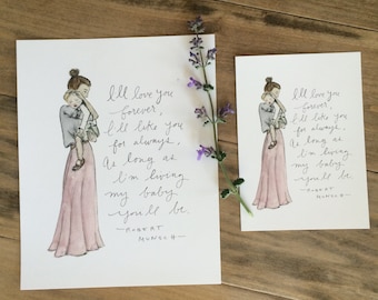 I'll Love You Forever - Illustration art print