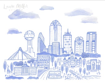 Dallas Skyline illustration